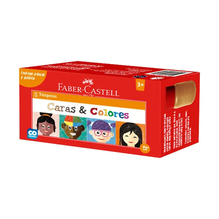 Témpera X 8 Caras Y Colores Faber Castell