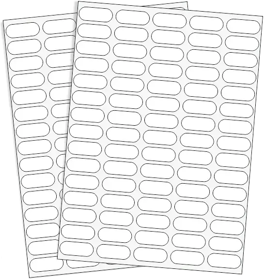 Rótulos Adhesivos Sobre 20mm x 8mm Blanco