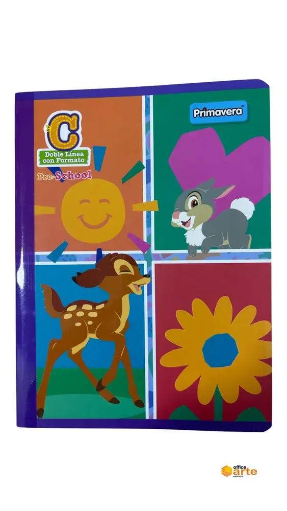 Cuaderno Cosido Pre-School C Doble Línea Con Formato Femenino Primaver