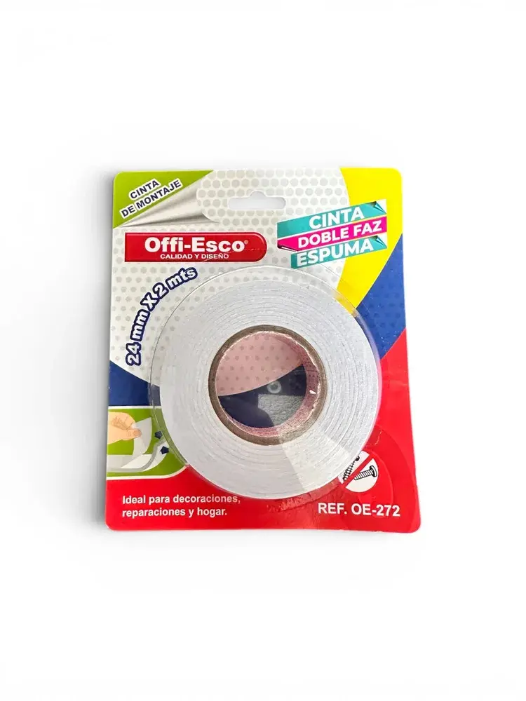 Cinta Doble Faz Offi-Esco 2.4CM X 2M OE-272