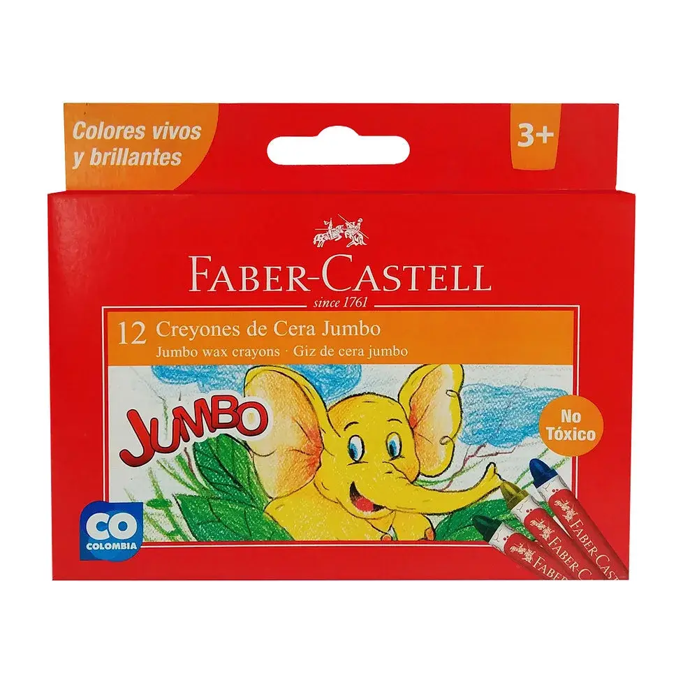 Crayones Faber Castell X 12 Jumbo