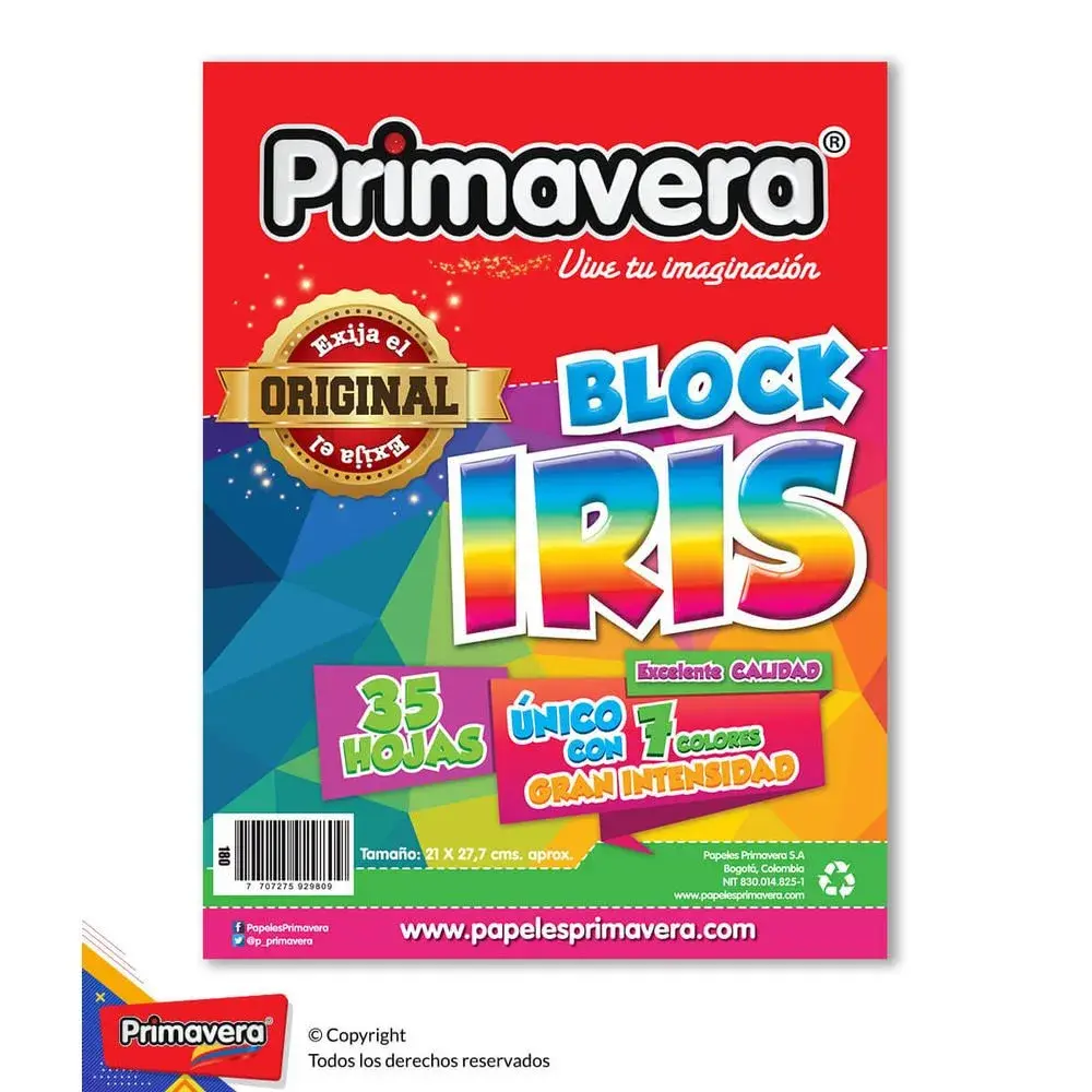 Block Iris Carta x 35 Hojas Primavera