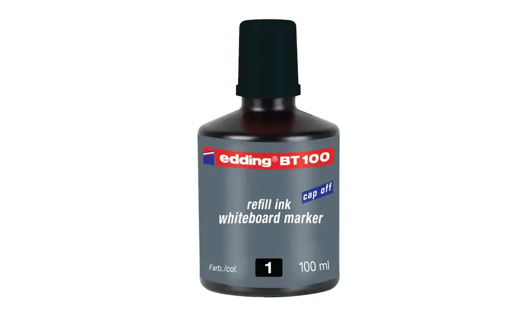 Tinta Recarga Marcador Borrable BT-100 Negra 100 ml Edding