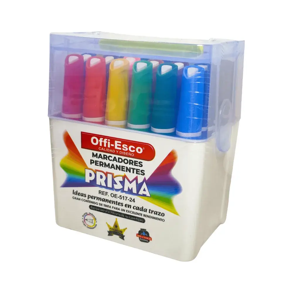 Marcador Offi-Esco Prisma X 24 OE-517-24 Base Alcohol
