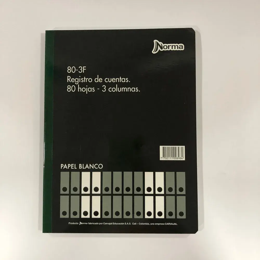 Libro 3 Columnas Medio Oficio 80 Hojas Norma