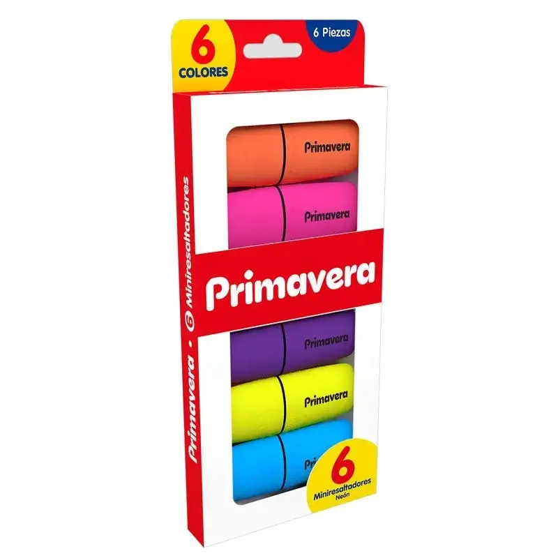 Resaltador Primavera Mini Neón X 6 SURTIDOS
