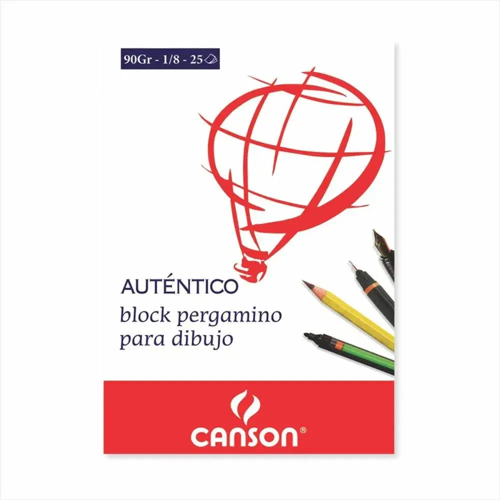 Block Pergamino 90-95gr 1/8 25X35 X 25 Hojas
