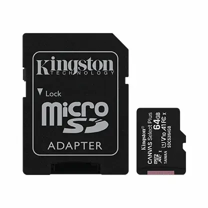Memoria Micro SD Con Adapatador Kingstom Canvas 64GB