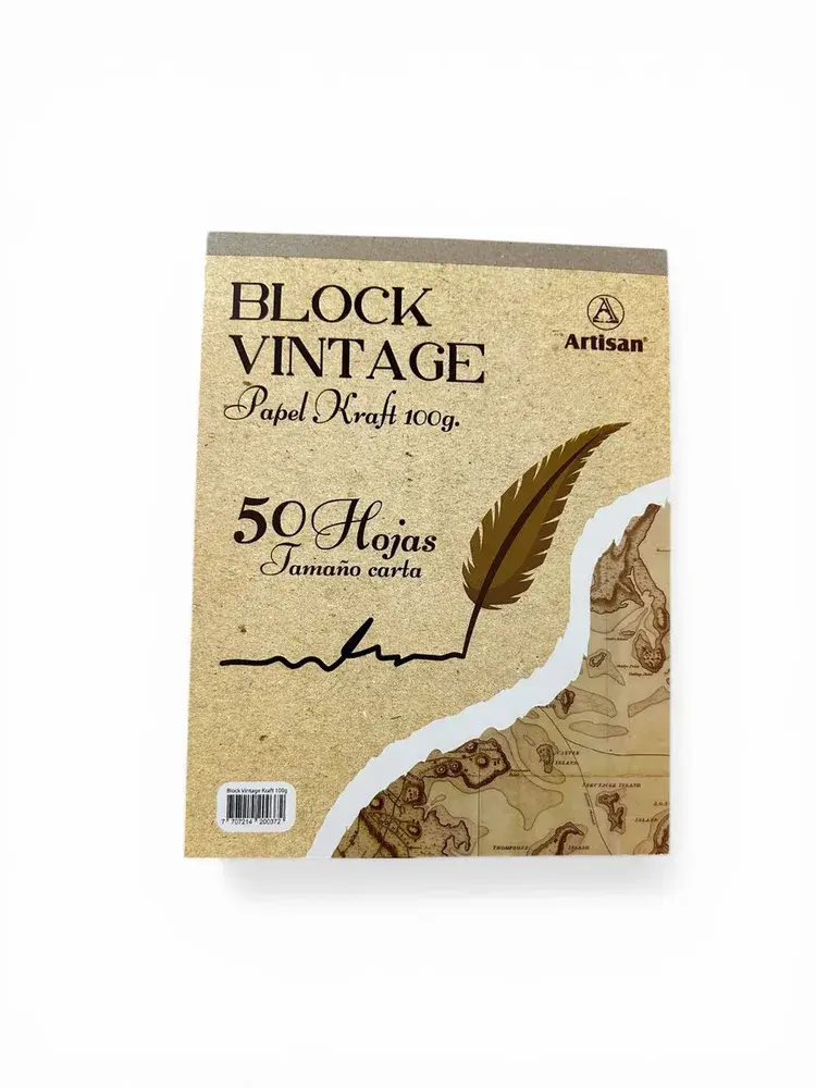 Block Papel Kraft Vintage Carta 100GRS Artisan