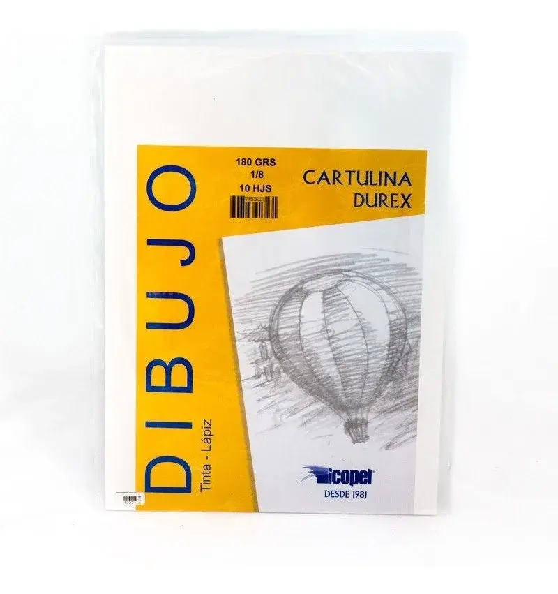 Cartulina Durex En Octavos x 10und 180gr