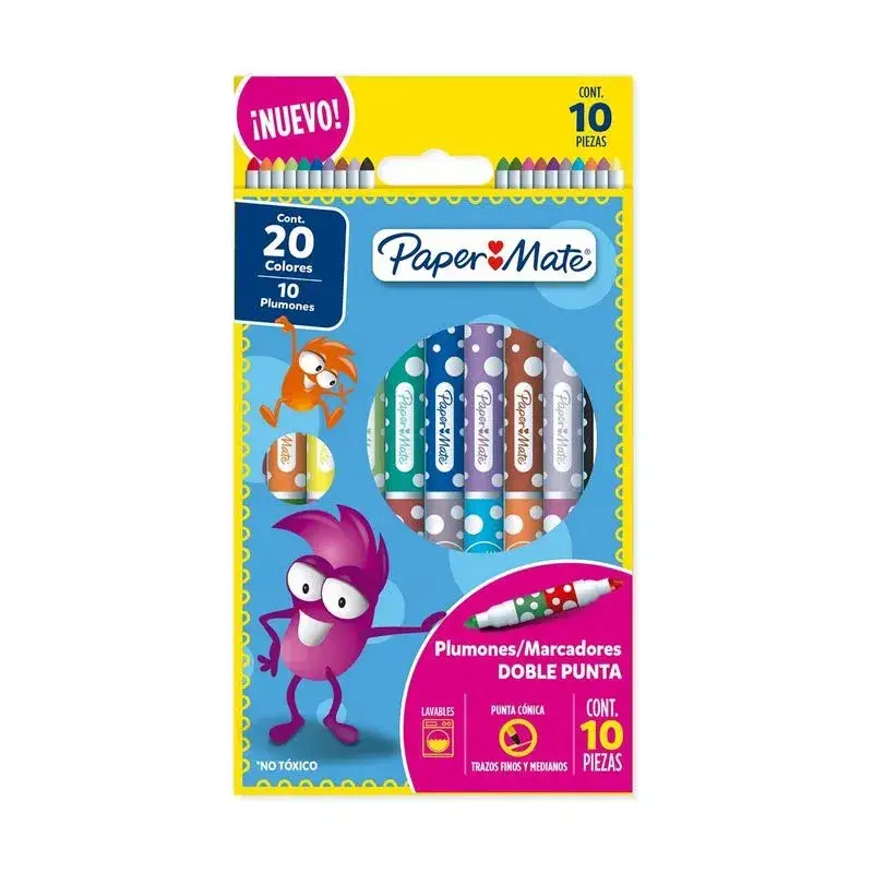 Plumón Paper Mate Bicolor X 10