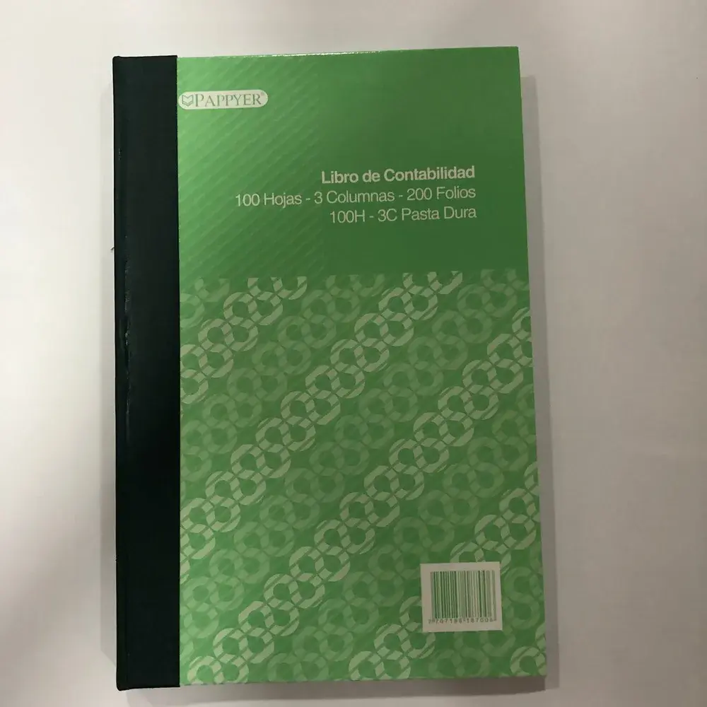 Libro 3 Columnas 200 Folios Pasta Dura Pappyer