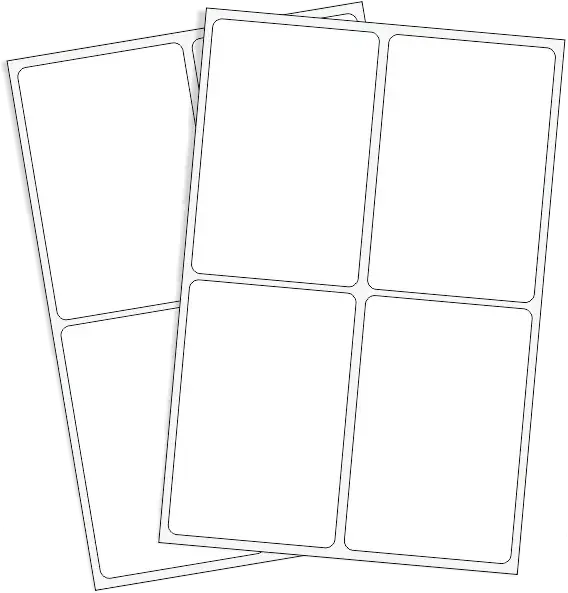 Rótulos Adhesivos Sobre 81mm x 53mm Blanco