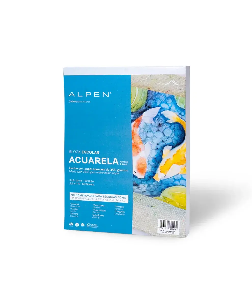 Block Boceto Acuarela 300GR Carta X50H Apen