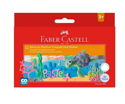 Plastilina Faber Castell X 12 Patsel Triangular