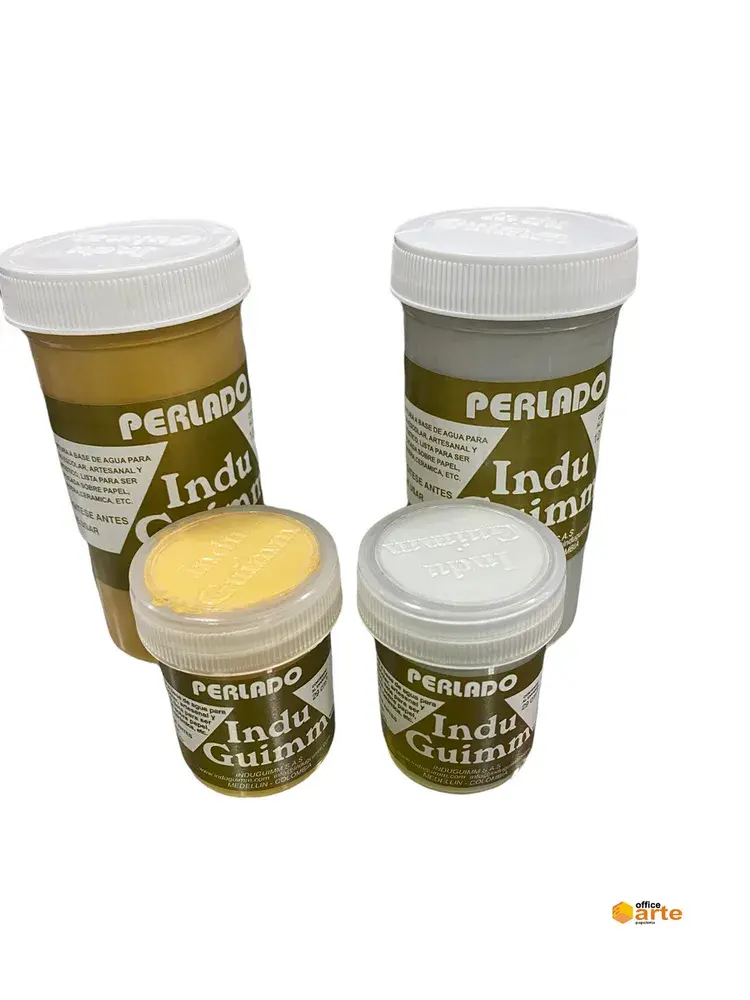 Pintura Vinilo Induguimm 120cc y 29 cc Perlada Dorada y Plata