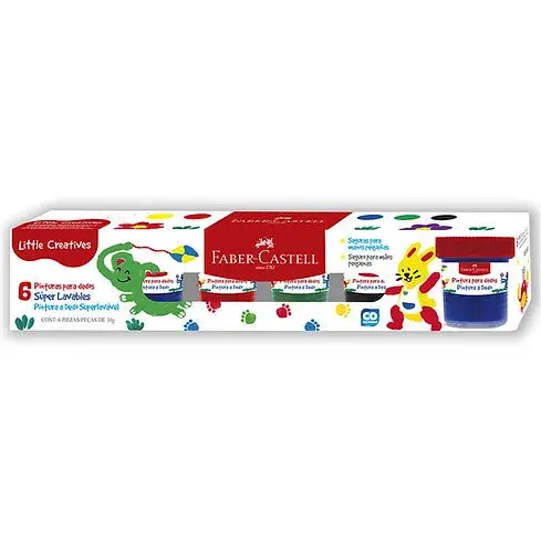 Pintura a Dedo X 6 Faber Castell Little Creatives 6x30gr